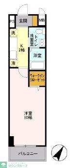 SOLARE横浜ソラーレ(1K/3階)の間取り写真