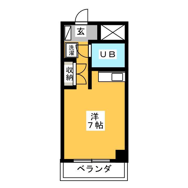TK北野ビル(ワンルーム/4階)の間取り写真