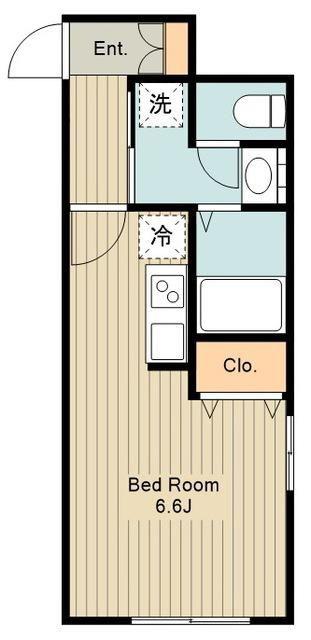 藤ハウス(ワンルーム/1階)の間取り写真