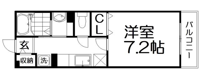 ミルトプラッツII(1K/2階)の間取り写真