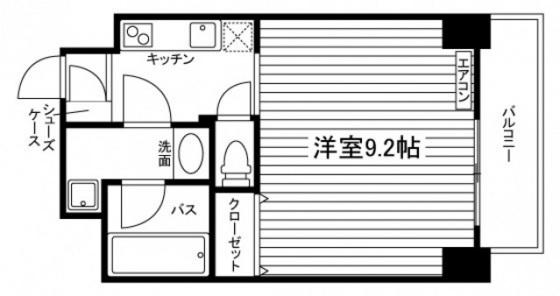 THE MODERN 奉還町(1K/10階)の間取り写真