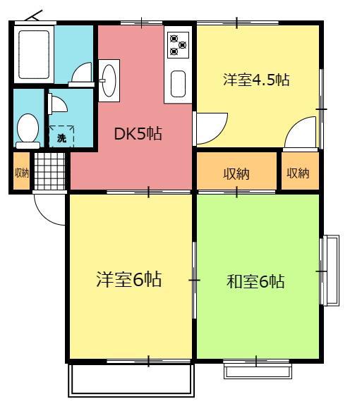 ニジェールNI(3DK/2階)の間取り写真