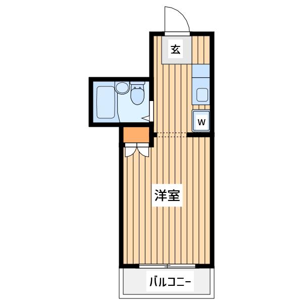 コーポ石玲(1K/1階)の間取り写真