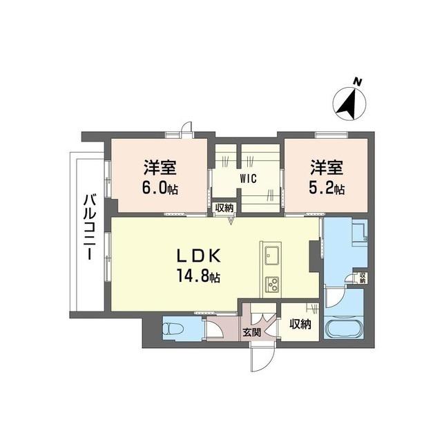 ヴィア・ステージ(2LDK/3階)の間取り写真