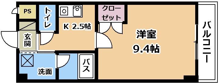 ソフィアコート(1K/5階)の間取り写真