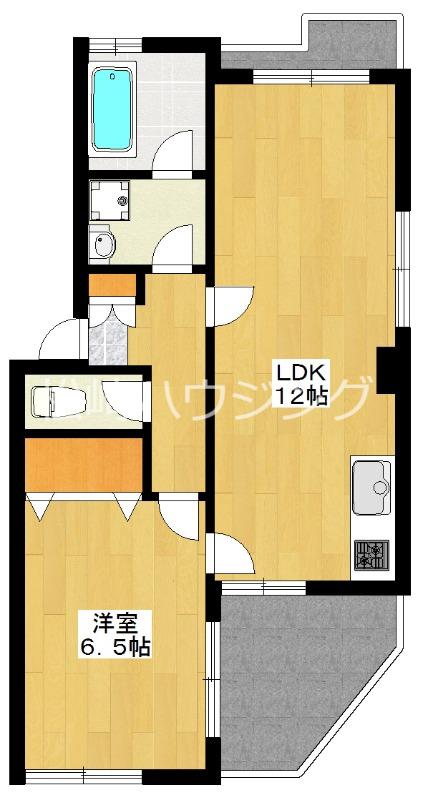 第3喜光マンション(1LDK/1階)の間取り写真
