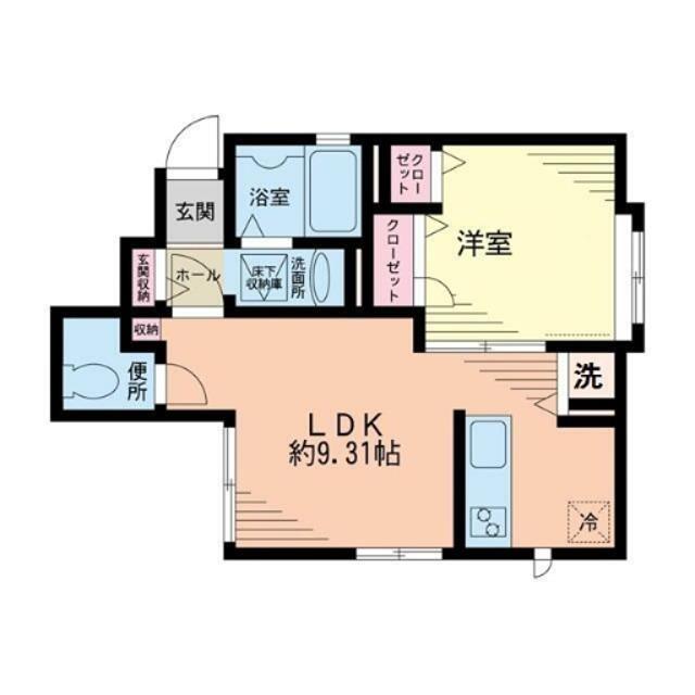 CASA MIA 1階(1LDK/1階)の間取り写真