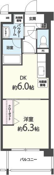 リュミエール(1DK/3階)の間取り写真