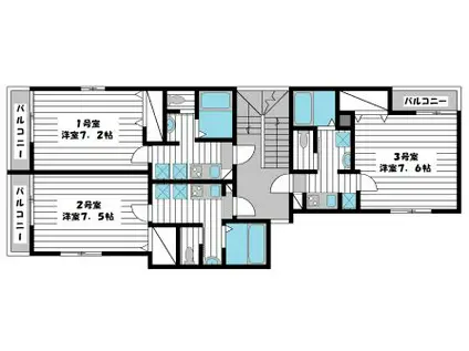 京急大師線 東門前駅 徒歩20分 3階建 築17年(1K/1階)の間取り写真