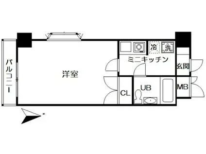 ダイアパレスST湯河原(1K/6階)の間取り写真