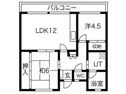 井上マンション(2LDK/4階)の間取り写真