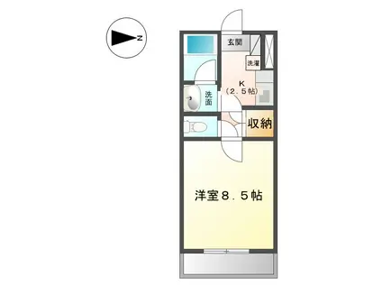 シーサイドマンションII(ワンルーム/3階)の間取り写真