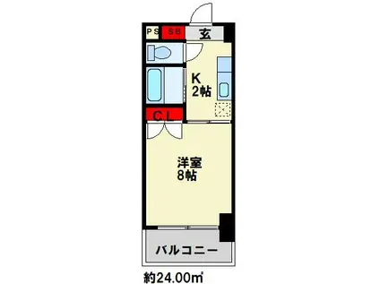 松井ビル(1K/4階)の間取り写真