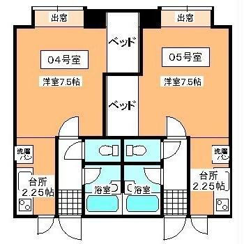 ルシール陣川(1K/2階)の間取り写真