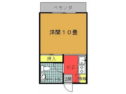 レジデンス松田(1K/4階)の間取り写真