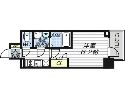 エスリードレジデンス大阪グランノースI(1K/9階)の間取り写真