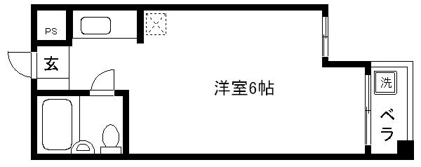 緑の館アネックス(1K/4階)の間取り写真
