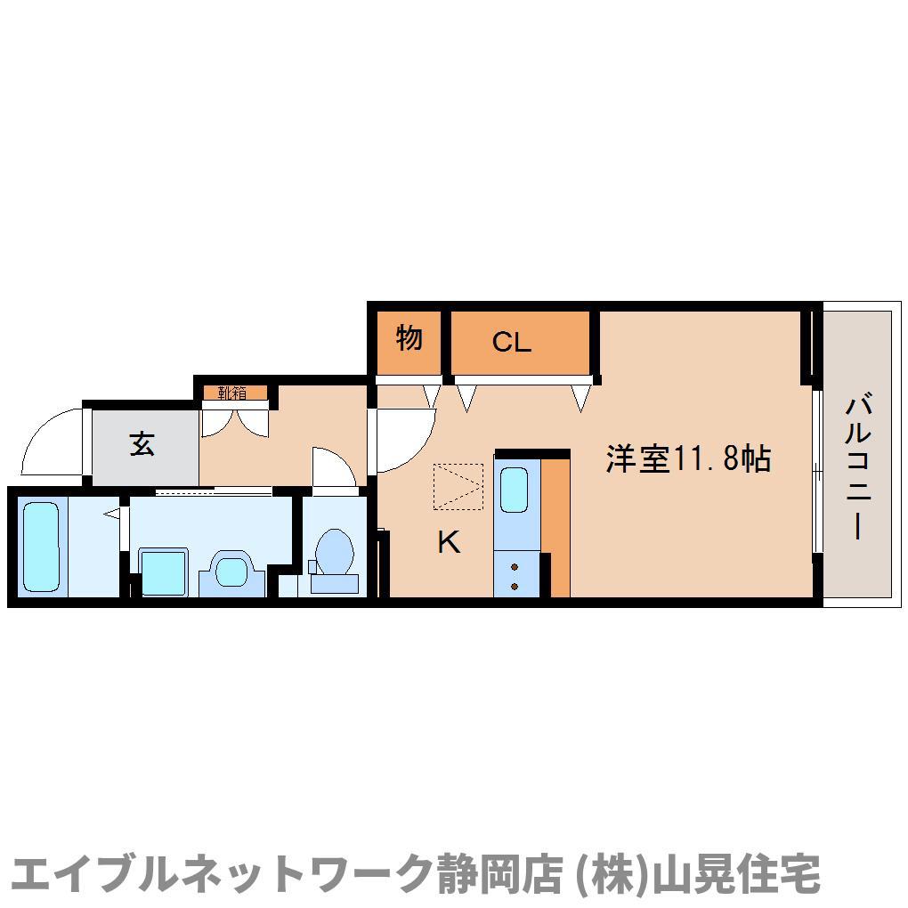 オリーブ巴町(ワンルーム/1階)の間取り写真