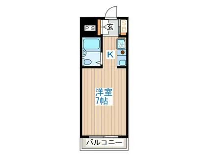 藤和シティスクエア桜上水(1K/1階)の間取り写真