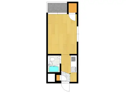 シャトレ藤田(1K/2階)の間取り写真