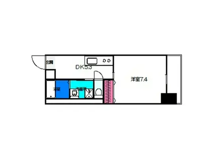 ロッソ北花田(1DK/5階)の間取り写真