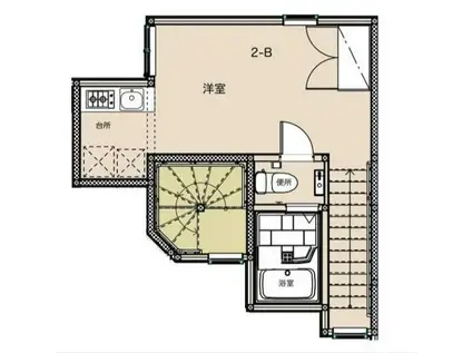 LOHAS VILLAGE笹塚(ワンルーム/2階)の間取り写真