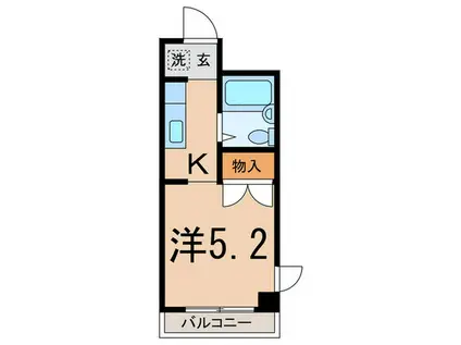 世消前網野マンション(1K/4階)の間取り写真