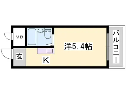 しらさぎメモリアル(1K/1階)の間取り写真