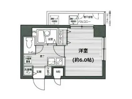 グランドガーラ渋谷(1K/7階)の間取り写真