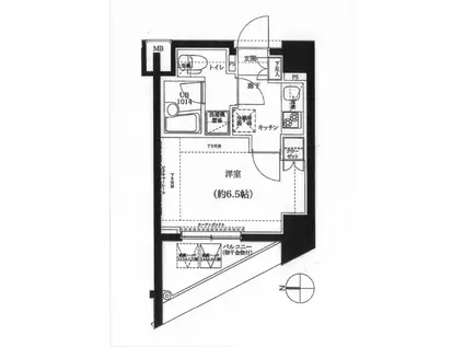 SPATIE川崎ウエスト(1K/10階)の間取り写真