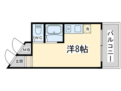 サンロイヤル柴島パートⅢ(ワンルーム/2階)の間取り写真