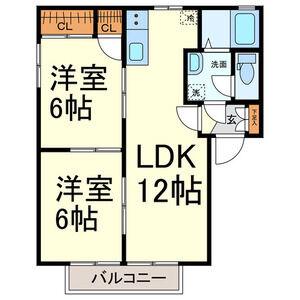 パストラルA(2LDK/2階)の間取り写真