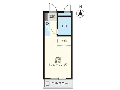 プルーマ八幡山(ワンルーム/3階)の間取り写真