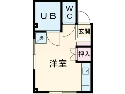 ローランドミューズ(ワンルーム/2階)の間取り写真