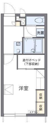 レオパレスS COURT(1K/1階)の間取り写真