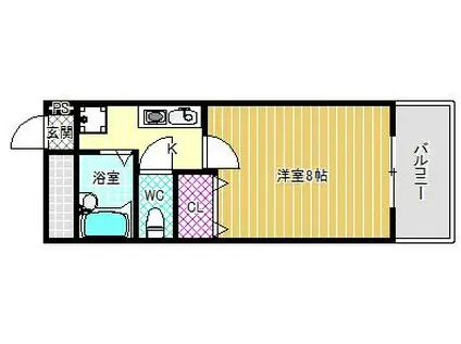 アジュール(1K/3階)の間取り写真