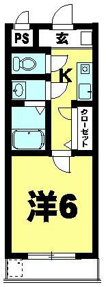 メゾン愛荘(1K/4階)の間取り写真