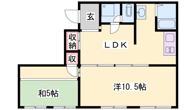 サクライビル(2LDK/2階)の間取り写真