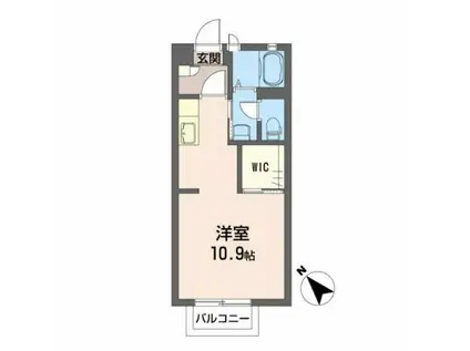 LOHAS-K(ワンルーム/1階)の間取り写真