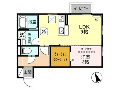 エミグランド A/B/C(1LDK/1階)の間取り写真