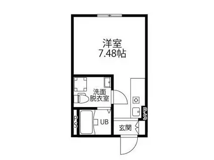 ルミエール大和24(ワンルーム/3階)の間取り写真