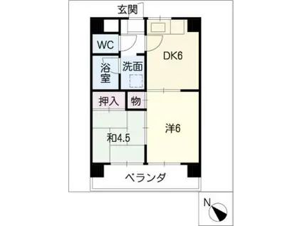 コーポ八田(2DK/2階)の間取り写真