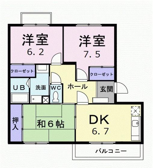 エスポワールメーゾン(3DK/3階)の間取り写真