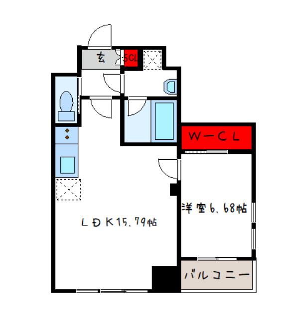 プレジオ長田(1LDK/4階)の間取り写真