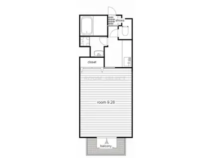 アリエス社台(ワンルーム/3階)の間取り写真