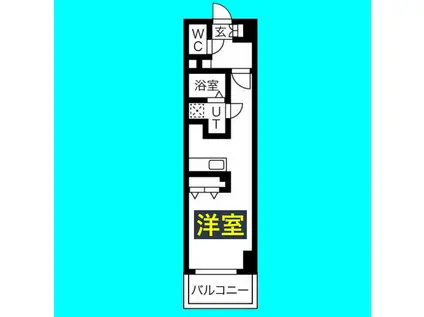 リナージュ佐古前(ワンルーム/6階)の間取り写真