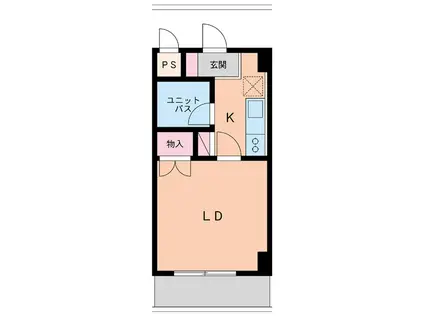 リバティープラザ東堀I(1K/5階)の間取り写真