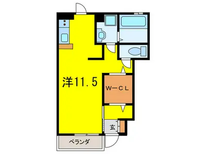 MANOIRI(ワンルーム/1階)の間取り写真