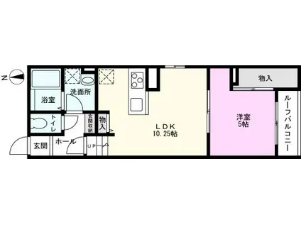 WILLOWS神明(1LDK/2階)の間取り写真