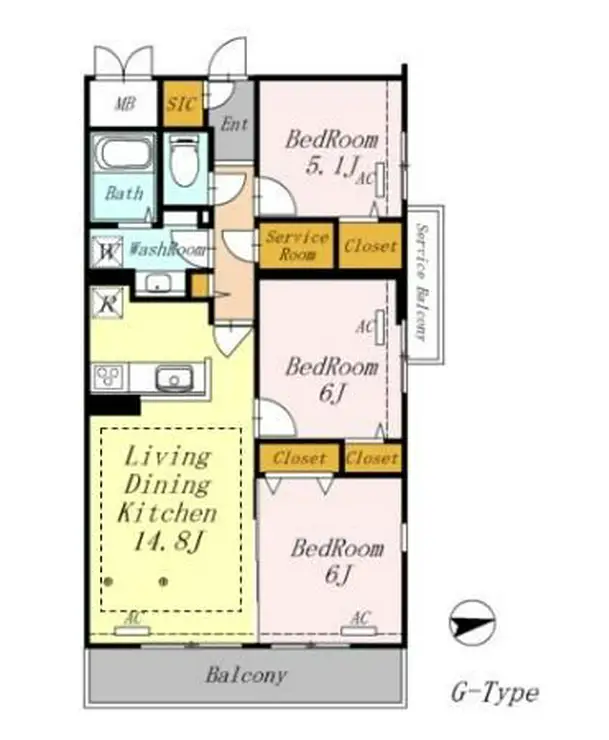 AZALETY上北沢 2階階 間取り